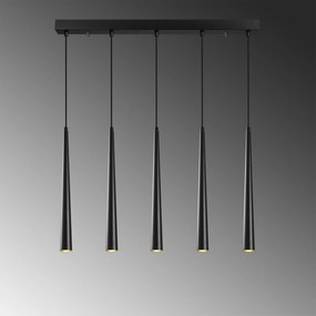 Candeeiro de Teto Ugur – Preto – 78 x 5 cm