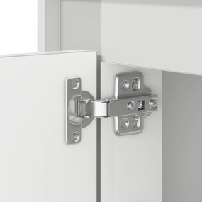 Mesa de cabeceira com luzes LED Branca 44x34,5x45 cm