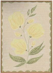 Impressão digital emoldurada Butter Yellow Flowers No. 03