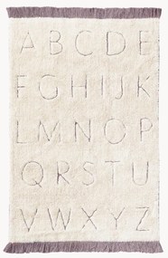 Tapete para crianças artesanal lavável com design de letras ABC
