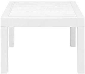 Conjunto lounge para jardim 3 pcs plástico branco