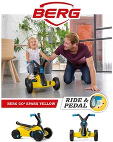 BERG GO2 SPARX YELLOW ANDARILHO EVOLUTIVO BEBÉS 10 A 30 MESES