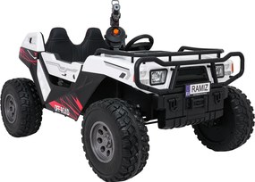 Buggy elétrico para Crianças 3 a 9 anos 24V, 2 lugares Rodas de espuma EVA, PROSPECTOR 4x4 STRONG Branco