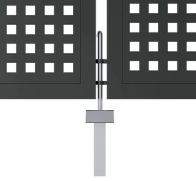 Portão de jardim 300x150 cm aço antracite