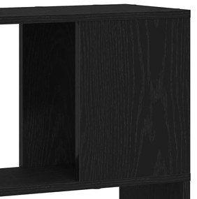 Estante de Livros vidaXL Carvalho Preto 80x24x186 cm Madeira Engenhari