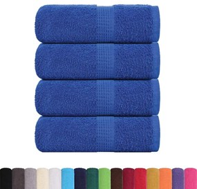 Toalhas de mãos 4 pcs 30x30 cm 360 g/m2 100% algodão azul