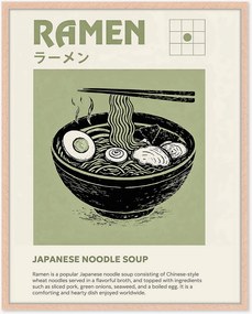 Impressão digital emoldurada artesanal Ramen