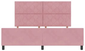 Cama vidaXL Rosa 180x200 cm Veludo