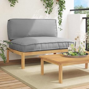 vidaXL Conjunto de Sofás com almofada Liso Cinzeto 120 x 92 x 69 cm