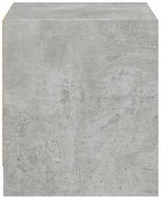 Mesa cabeceira c/ porta vidro 2 pcs 35x37x42cm cinzento cimento