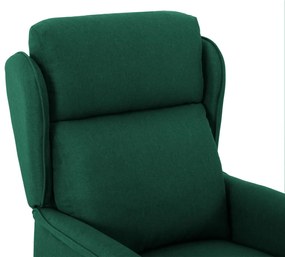 Cadeira Recliner Verde Escuro em Tecido