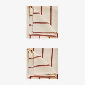 Pack De 2 Guardanapos De Algodão Gracilis Vinho Tinto - Sklum