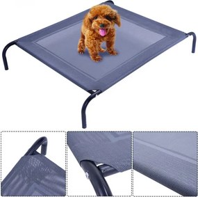 Cama elevada para animais de estimação para exterior Jardim Terraço Dormir 130 x 90 x 20 cm