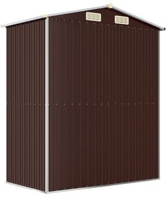 Abrigo de jardim 192x108x223cm aço galvanizado castanho-escuro