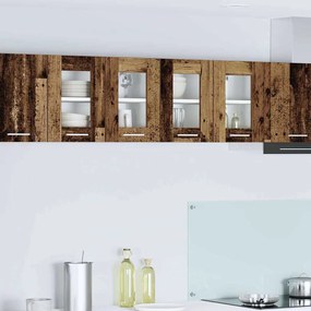 vidaXL Armário suspenso com porta 2 pcs Madeira antiga 60 x 31 x 40 cm