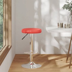 vidaXL Banco de bar couro artificial vermelho