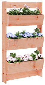 vidaXL Floreira parede 3 caixas 60x18,5x110 cm madeira douglas maciça