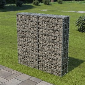143578 vidaXL Muro gabião com tampas aço galvanizado 100x20x100 cm
