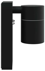 Luzes de Parede Externas 2 pcs Preto Aço Inoxidável IP44