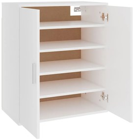 Armário para sapatos 60x35x70 cm derivados de madeira branco