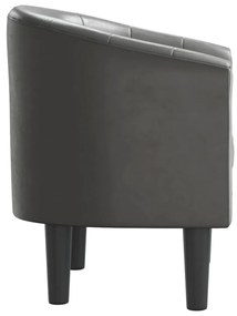 Poltrona couro artificial cinzento