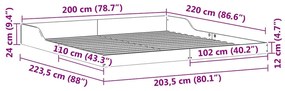 Estrutura da Cama Castanho-mel 200 x 220 cm