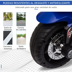 HOMCOM Motocicleta Elétrica Infantil com 3 Rodas para Crianças acima d