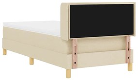 Cama Box com Colchão - Tecido Creme, 100 x 200 cm
