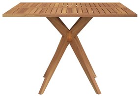Mesa de jardim quadrada 110x110x75 cm madeira de acácia maciça