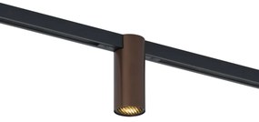 Foco moderno bronze escuro para sistema de calhas monofásico GU10 35mm - Slimline Nubee Honey