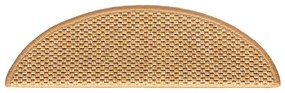 Tapetes escada adesivos aspeto sisal 15 pcs cor de sisal