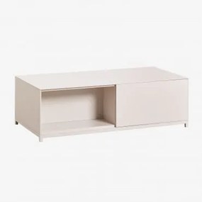 Mesa De Centro Retangular 120x60 Cm Em Mdf Kivora Gardénia Branco - Sklum