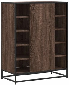 Sapateira 75x38x97,5 cm deriv. madeira/metal carvalho castanho