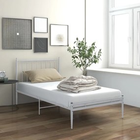 Estrutura de cama 100x200 cm metal branco