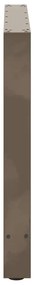 Pés para mesa de jantar em aço natural, 2 peças, 70x(72-73) cm, aço