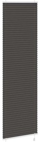Preto Plissada Cega 60x200 cm Largura Tecido 59,4 cm Poliéster