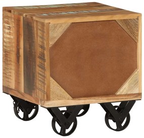 Mesa de apoio 40x40x45 cm madeira reciclada maciça