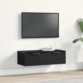 vidaXL Armário de Parede com gaveta Carvalho preto 68 x 30 x 20 cm