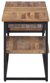 Móvel de TV 110x30x39 cm teca recuperada maciça
