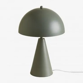 Luminária De Mesa De Metal Jaliya Verde Cáqui - Sklum