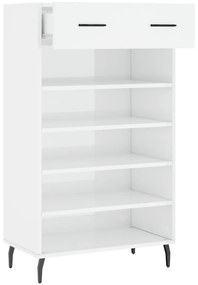 Sapateira 60x35x105 cm derivados de madeira branco brilhante