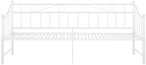 Estrutura sofá-cama de puxar 90x200 cm metal branco