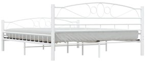 Estrutura de cama 160x200 cm metal branco