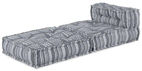 vidaXL Puff Modular Cinza , 70x70x54 cm, Tecido