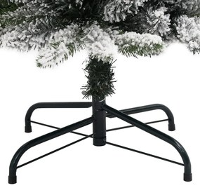 Árvore de Natal artificial fina com neve PVC e PE 120 cm
