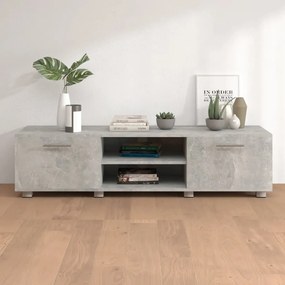 vidaXL Móvel de TV 140x40x35 cm derivados de madeira cinzento cimento