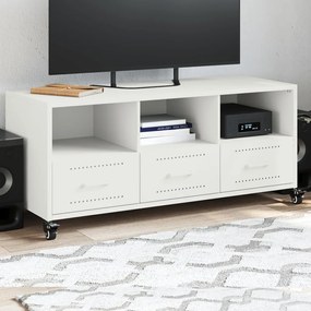 Móvel de TV 100,5x39x43,5 cm aço branco