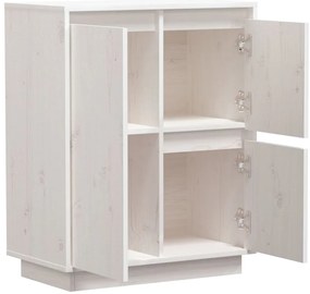 Aparador 60x34x75 cm madeira de pinho maciça branco