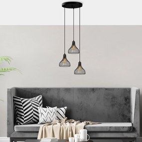 Candeeiro de Teto Telyildo – Preto Antigo – 44 x 44 x 117 cm