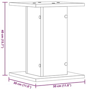 Suportes p/ plantas 2 pcs 30x30x40 cm derivados madeira branco